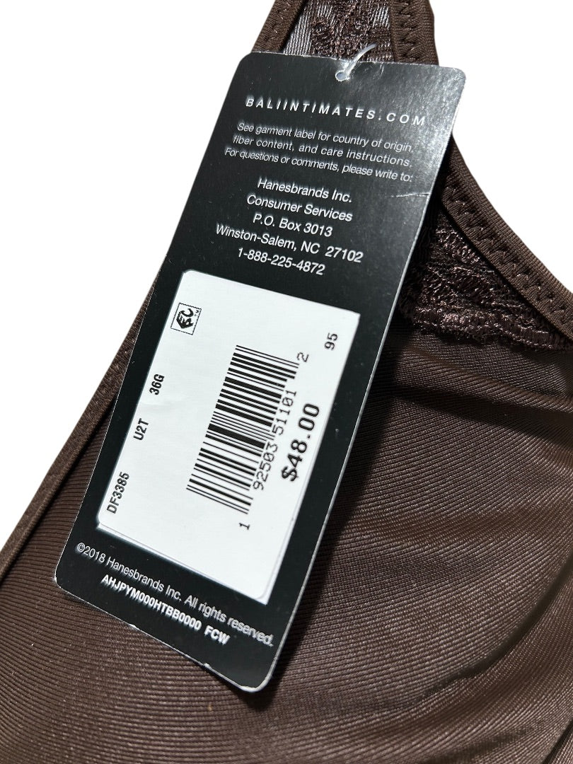 Size 36G Bali New Minimizer Bra Brown Underwire DF3385