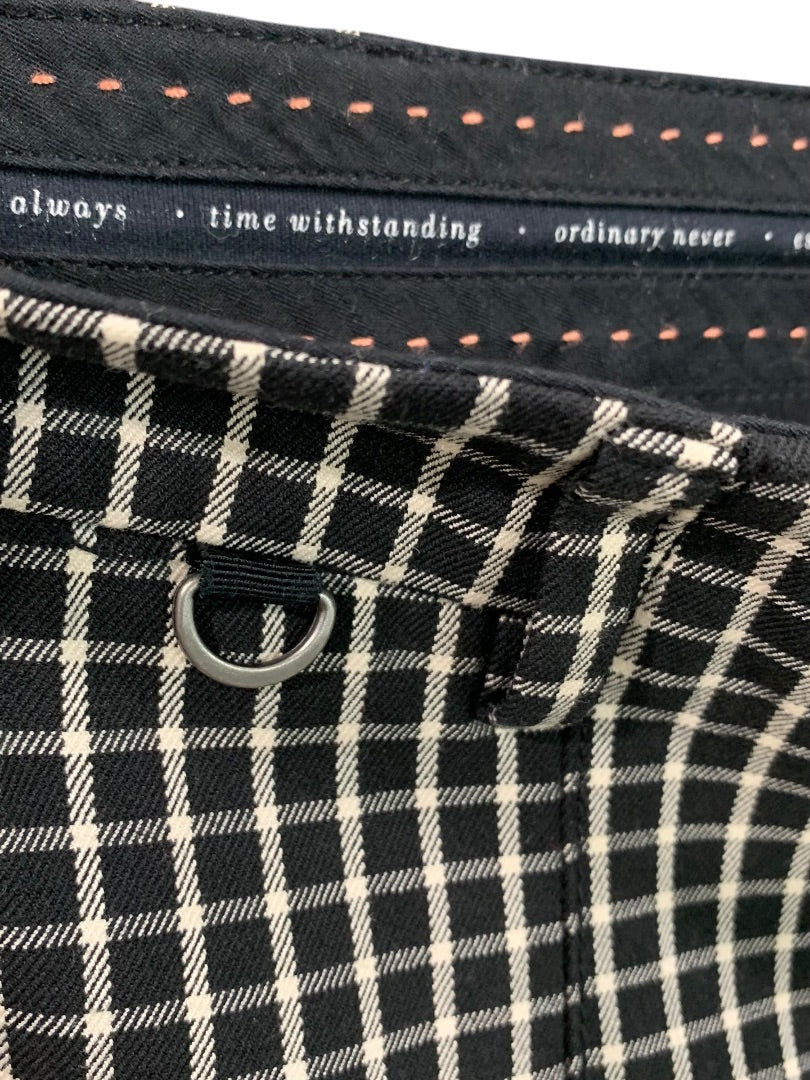 Size 12 Anthropologie Womens The Essential Slim Black White Crop Pants