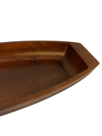 Large Wooden Trencher Bowl 24 Inches Long Farmhouse Decor