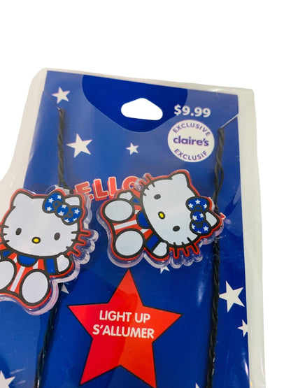 Claires New Hello Kitty Patriotic Light Up Necklace Overhead Long