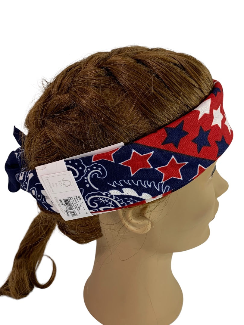 Claires New Hair Fabric Headband Tied Handkerchief Stars