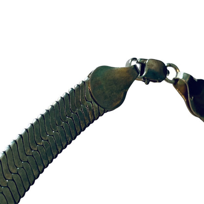 Vintage 18 Inch Herringbone Necklace Lays Flat Silverton Lobster Clasp