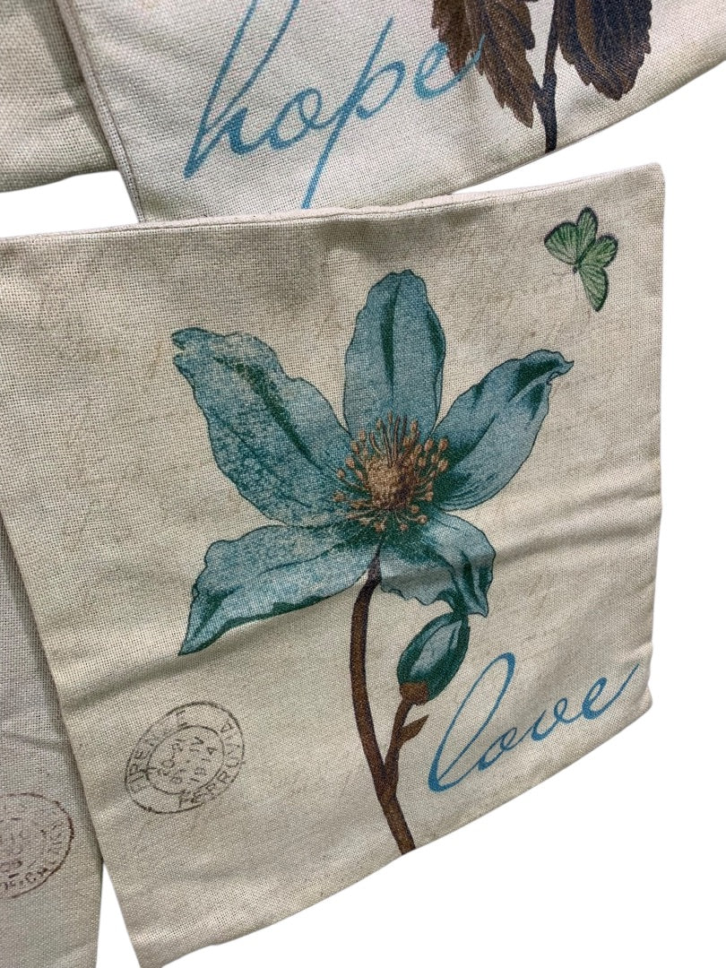 Set of 4 Throw Pillow Covers Zip 17 Inch Square Natural Look Soft