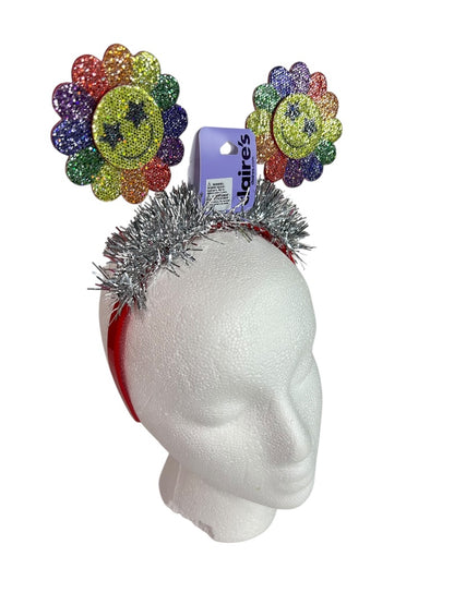 Claires New Bopper Rainbow Headband Flower Rainbow Smiley Face
