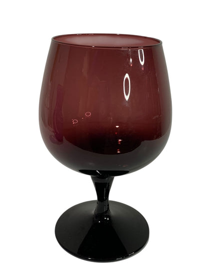 Centerpiece Amethyst Glass Goblet Decorative 8.25"h Oversize 5"d