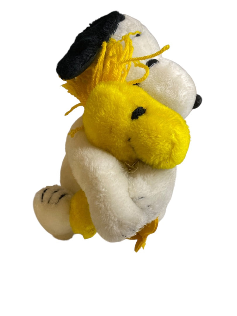 1972 Hugging Snoopy Woodstock Plush Stuffed Animal Peanuts 11 Inch