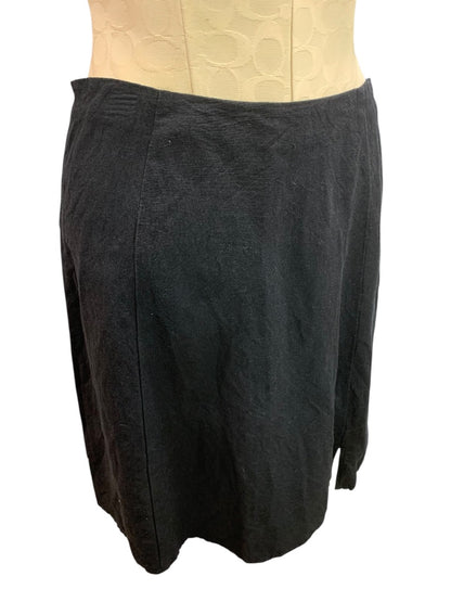 Size 4P Loft Petites Linen Blend Skirt Side Zip A-Line