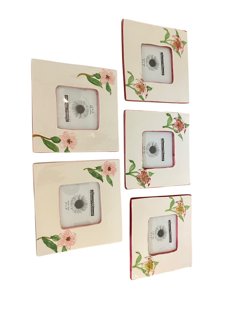 Set of 6 Picture Photo Frames 6" x 6" Tradewinds Bay Botanicals