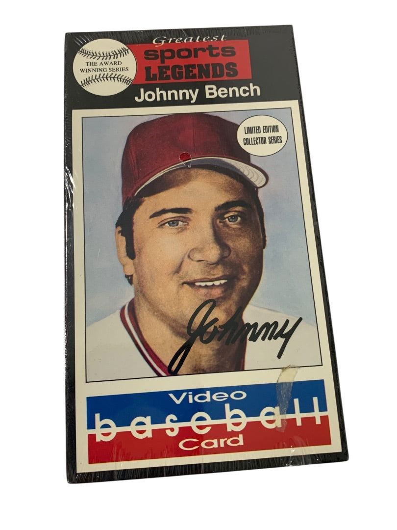Johnny Bench - Greatest Sports Legends VHS Sealed Video Baseball Card