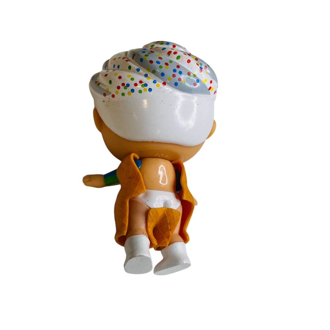 DQ Dairy Queen Lil Blizzard 4 Inch Rainbow Sprinkles Sugar Cone Figure Toy