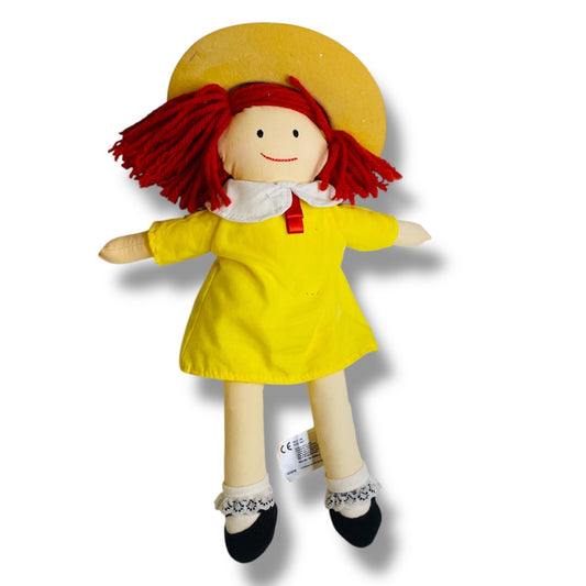 2003 Madeline Cloth Rag Doll by RC2 Yellow Dress 11"