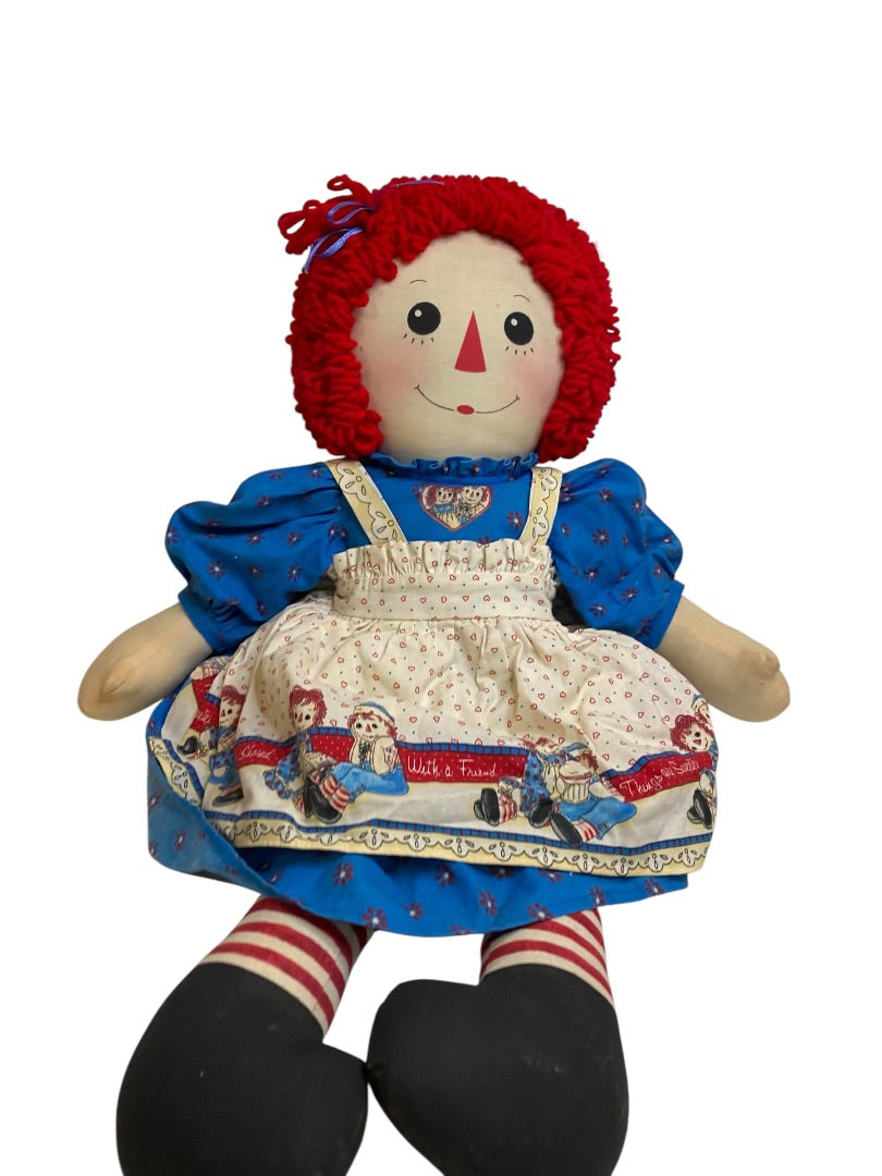 Vintage Handmade Raggedy Ann Rag Doll from Pattern 24"