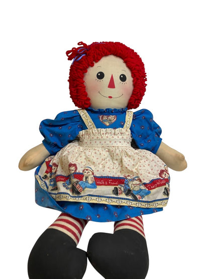 Vintage Handmade Raggedy Ann Rag Doll from Pattern 24"