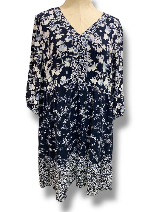 Medium J.Jill Mixed Floral Dress Pullover Boho Flowy Pockets
