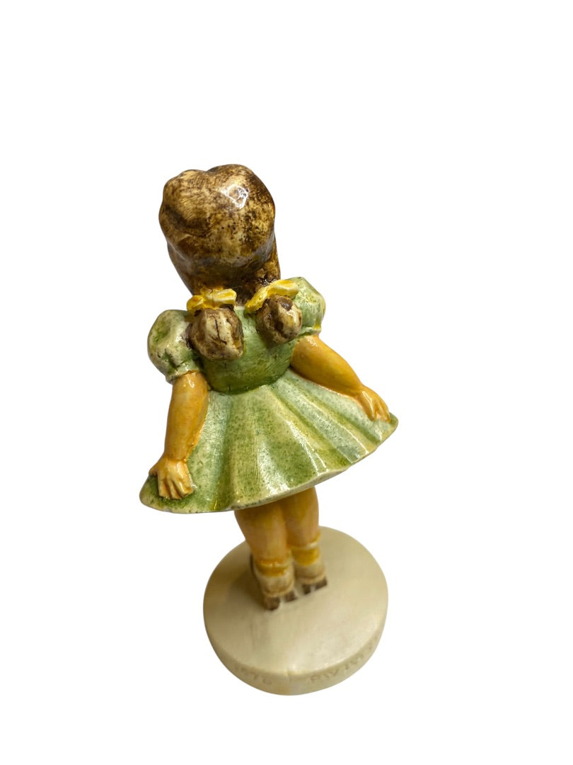 1978 Sebastian Miniatures Numbered Figurine Sidewalk Days Girl Skates 3.5"