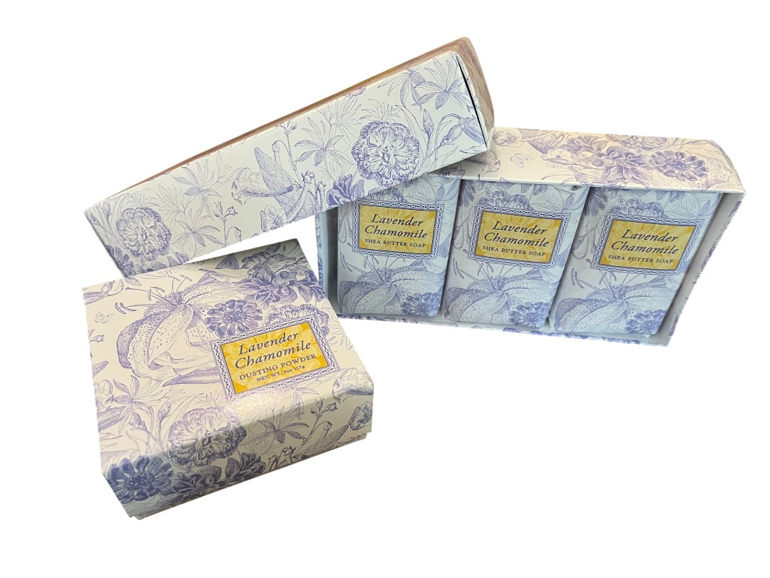 Greenwich Bay Trading Co Lavender Chamomile Dusting Powder and Soap Set