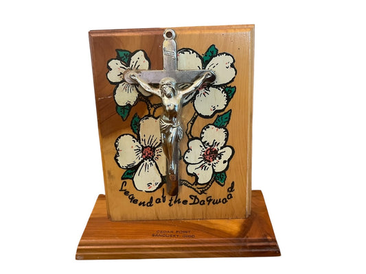 Vintage Cedar Point Sandusky Ohio Legend of the Dogwood Religious Crucifix