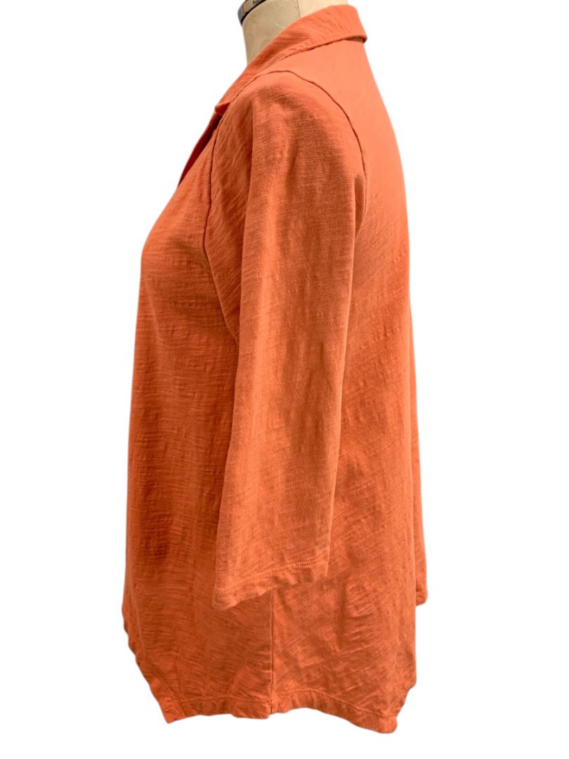 Medium Petite Soft Surroundings Jeweled Button Up Knit Shirt Top Womens