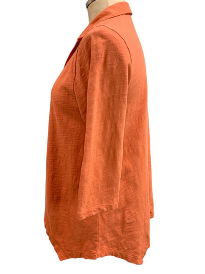 Medium Petite Soft Surroundings Jeweled Button Up Knit Shirt Top Womens