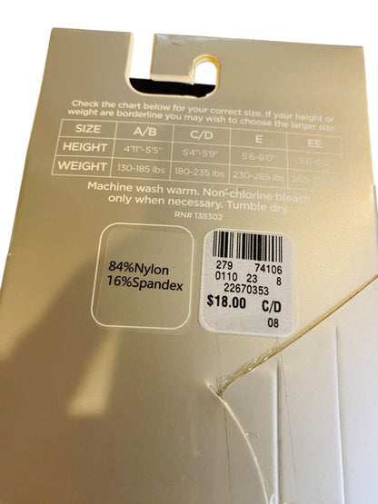 Avenue New Tights Plus Size C/D Espresso Dark Brown Light Control Top