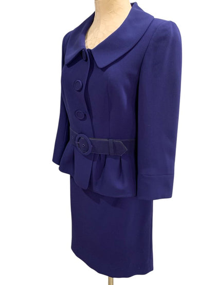 Size 6 Tahari Womens Purple Skirt Suit Jacket Arthur S Levine