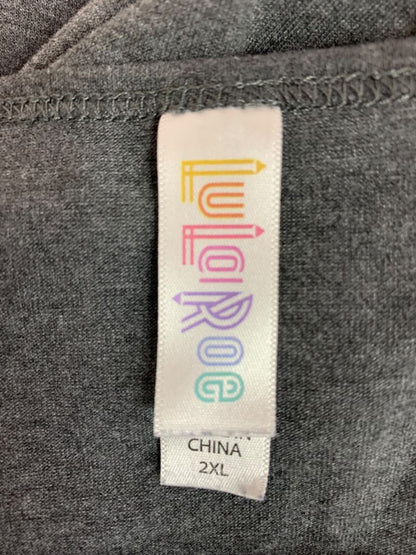 Size 2XL Lularoe Womens Scoop Neck Tshirt Tunic Charcoal