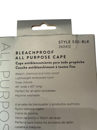 Betty Dain Hair Salon Cape Bleachproof All Purpose Styling Cape Black