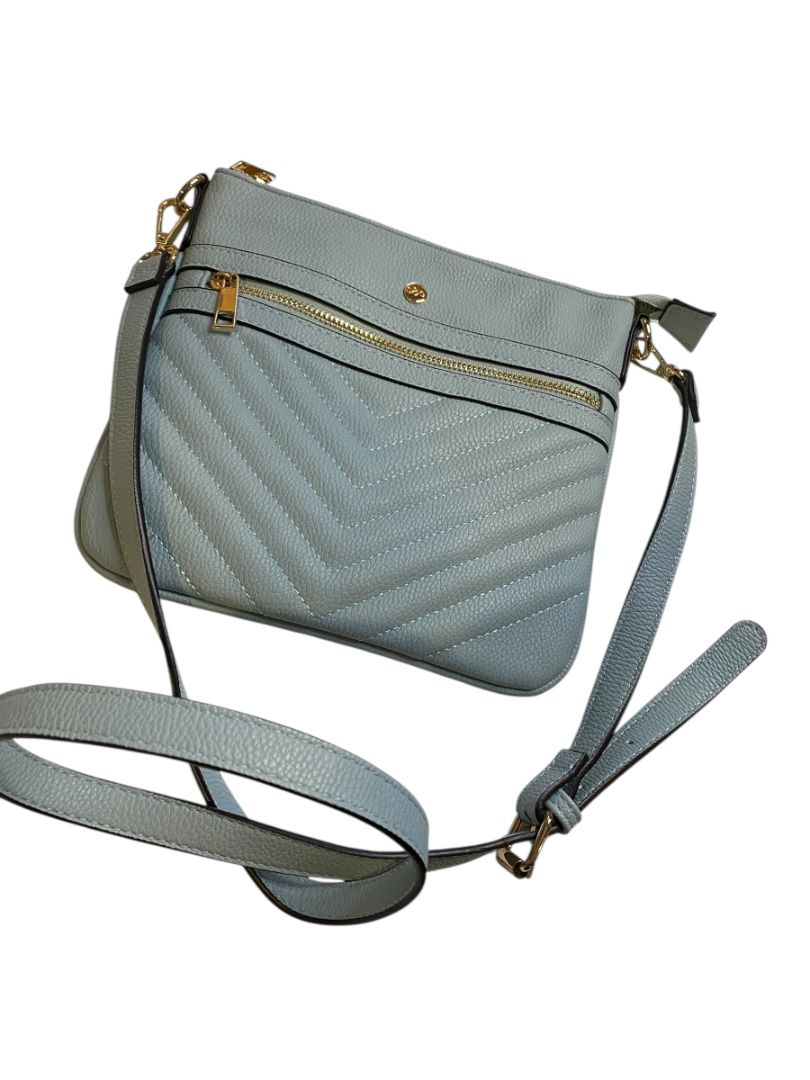 s&e Robins Egg Blue Vegan Leather Crossbody Bag Purse Handbag