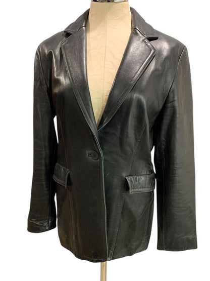 Size Medium Nine West Womens Black Leather Jacket Soft