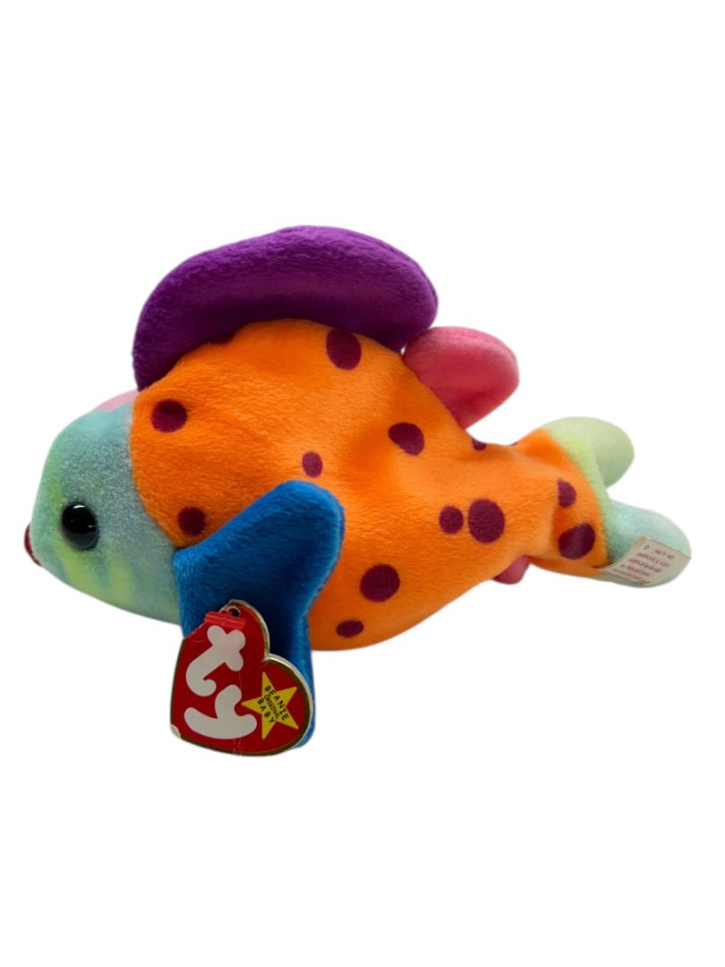 1999 Ty Beanie Baby Lips The Fish 8" Tags Stuffed Animal Plush