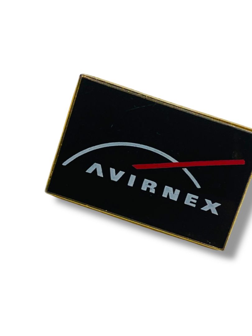 Avirnex Lapel Pin Logo Advertising 1" Rectangle Navy Blue