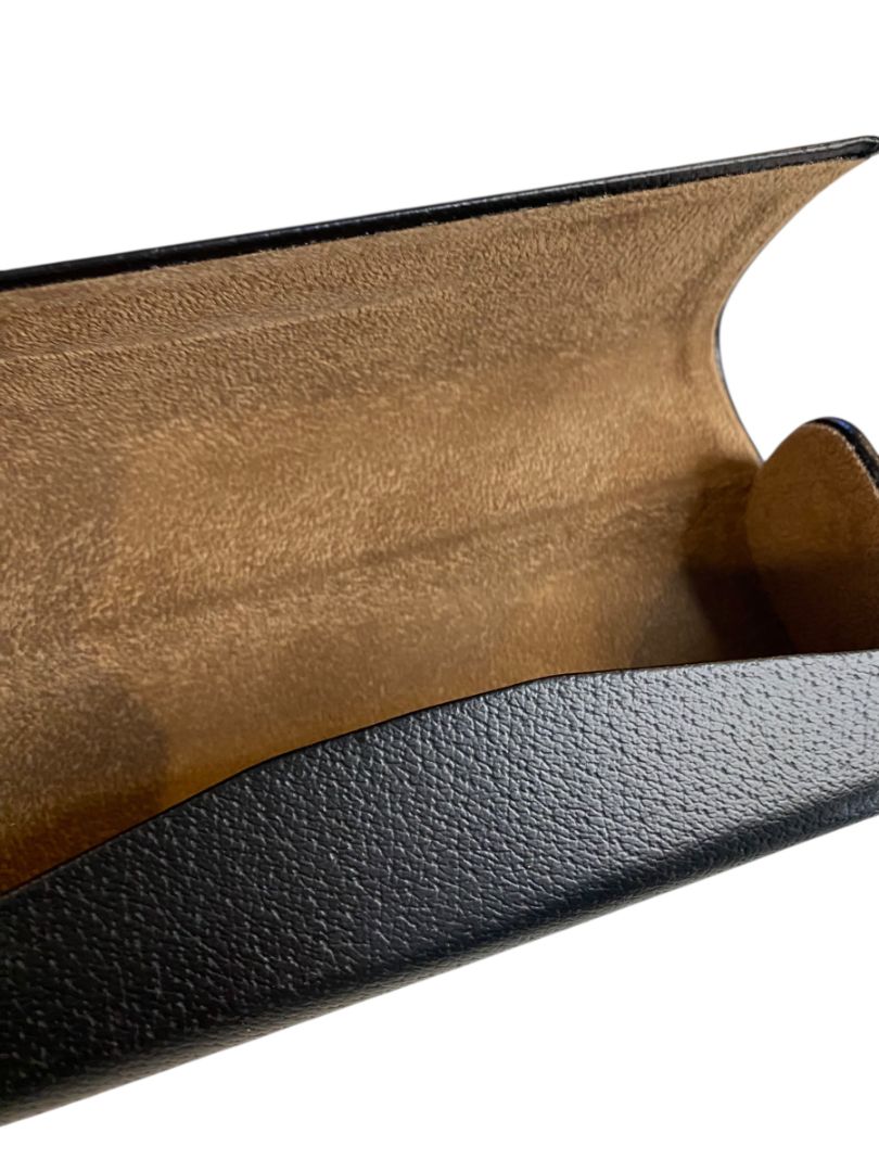 Black Burberry Eyeglasses Case Hard Shell Cleaning Cloth 6.75"l