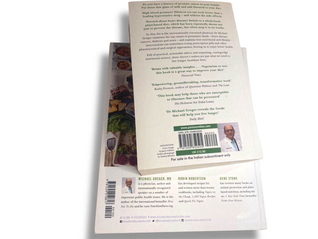 Set of How Not to Die Book and Cookbook Michael Greger Gene Stone