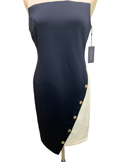 Size 6 Tommy Hilfiger Navy Blue White New Sheath Dress Nautical Theme Sleeveless