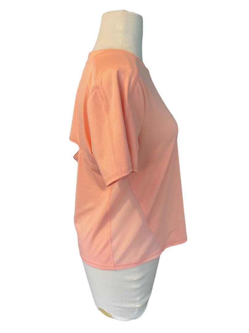 Size M Spyder Women's Peach Workout Shirt Top Short Sleeve