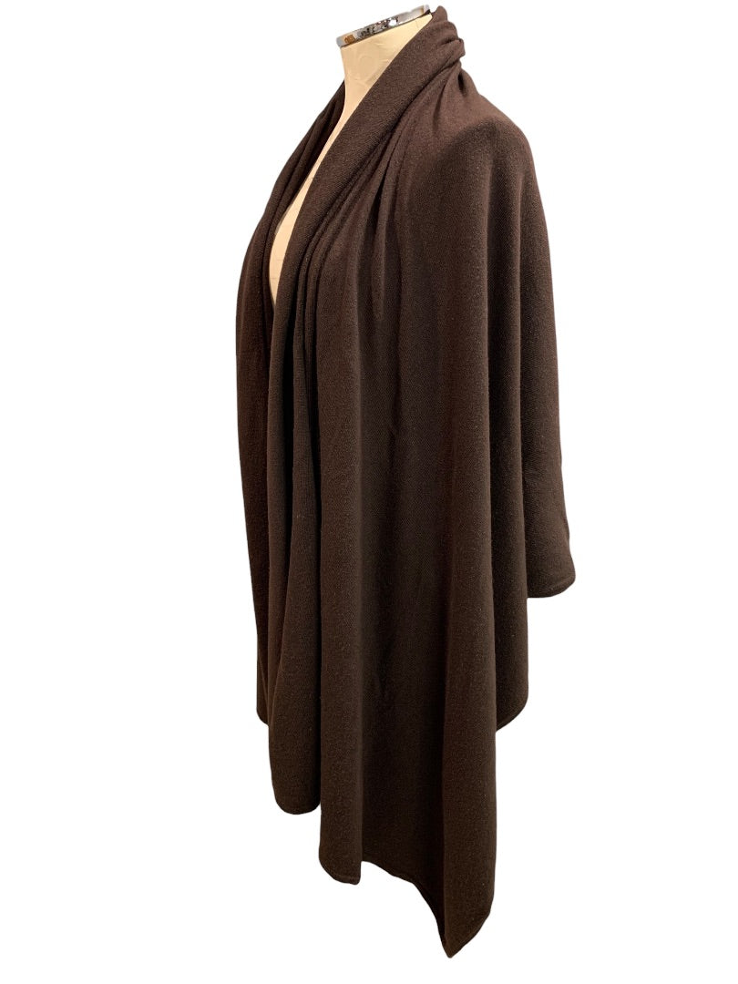 DreamSacks Wrap Brown Sweater Shawl Silk Cashmere Blend 43 x 40 Inches