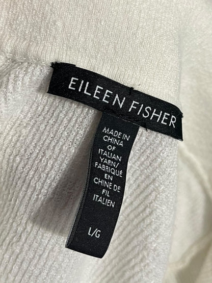 Large Eileen Fisher Linen Blend V-Neck Pullover Sweater Womens