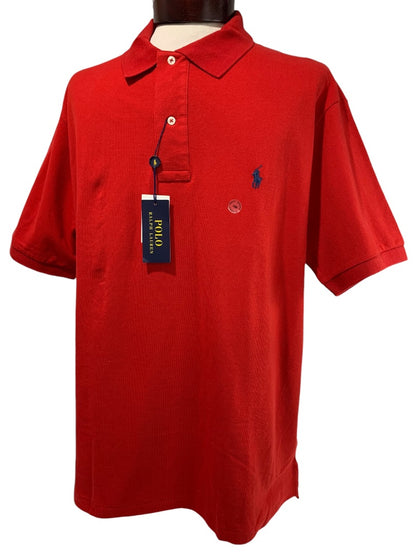 1XB Polo Ralph Lauren Red Mens New Big Golf Shirt