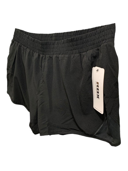 XL RBX Womens New Black Activewear Running Shorts Lined CR5308