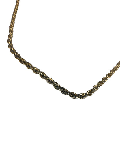 Vintage Goldtone 25 Inch Twist Chain Necklace Spring Clasp