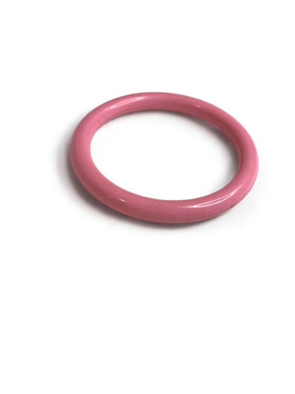 Pink  Vintage Acrylic Round Bangle Bracelet 2.5" Inside Diameter