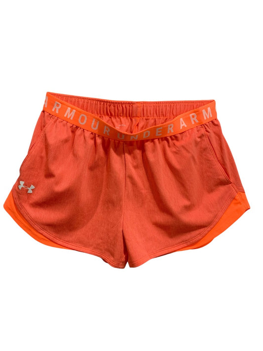 Large Under Armour Loose Fit Play Up 3.0 Twist Shorts Coral