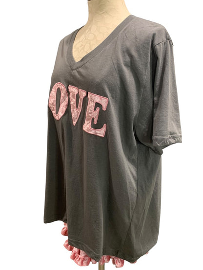 3X Bobbie Brooks Sleepwear Womens Shirt Shorts Set "Love"