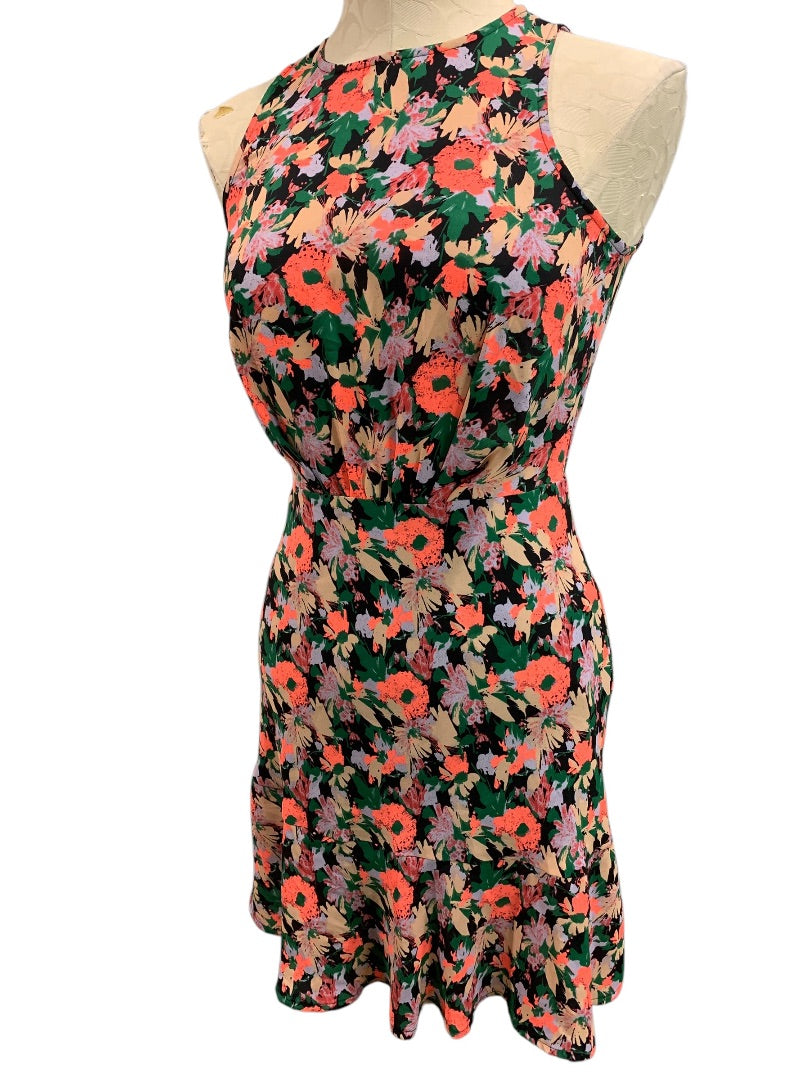 Size 00 J.Crew Mercantile A-Line Dress Bright Floral J4518