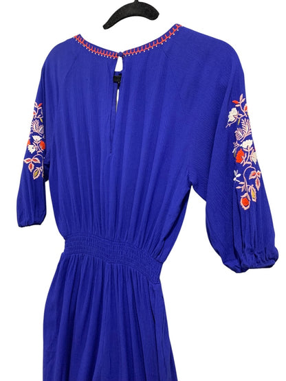 Size 6 Boden Womens Natalie Embroidered Boho Jumpsuit Royal Blue