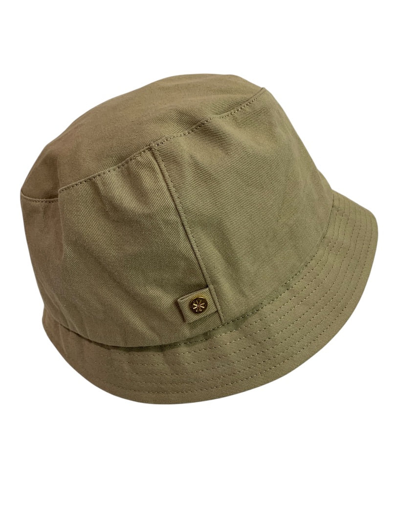 One Size Isaac Mizrahi Live Womens Khaki Cotton Bucket Hat