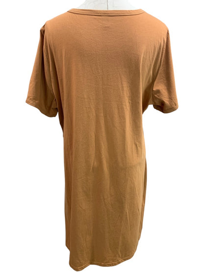 3XL Shein Curve Gold Faux Wrap Waist Tshirt Dress