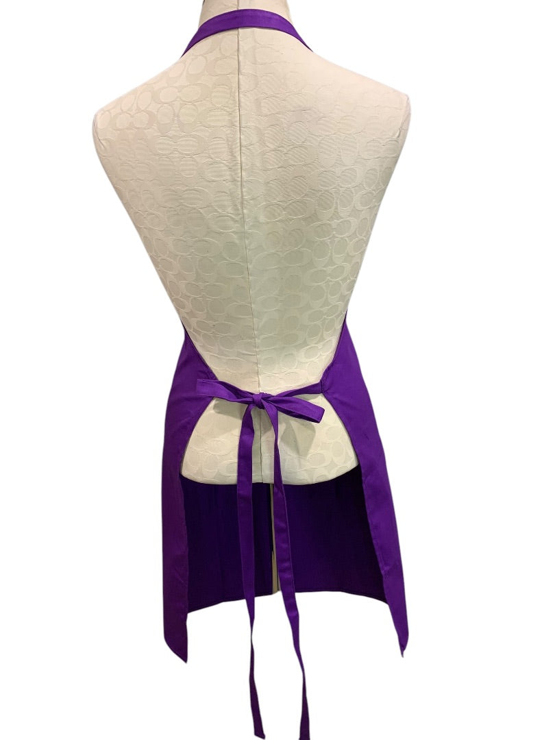 Plum Hill New Hair Stylist Apron Purple Rhinestone Tools Pocket