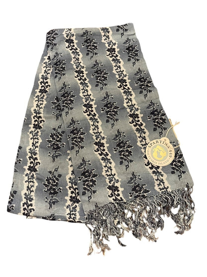 Spartina 449 Scarf Peeples Song 72" x 26" New Lightweight Fringed