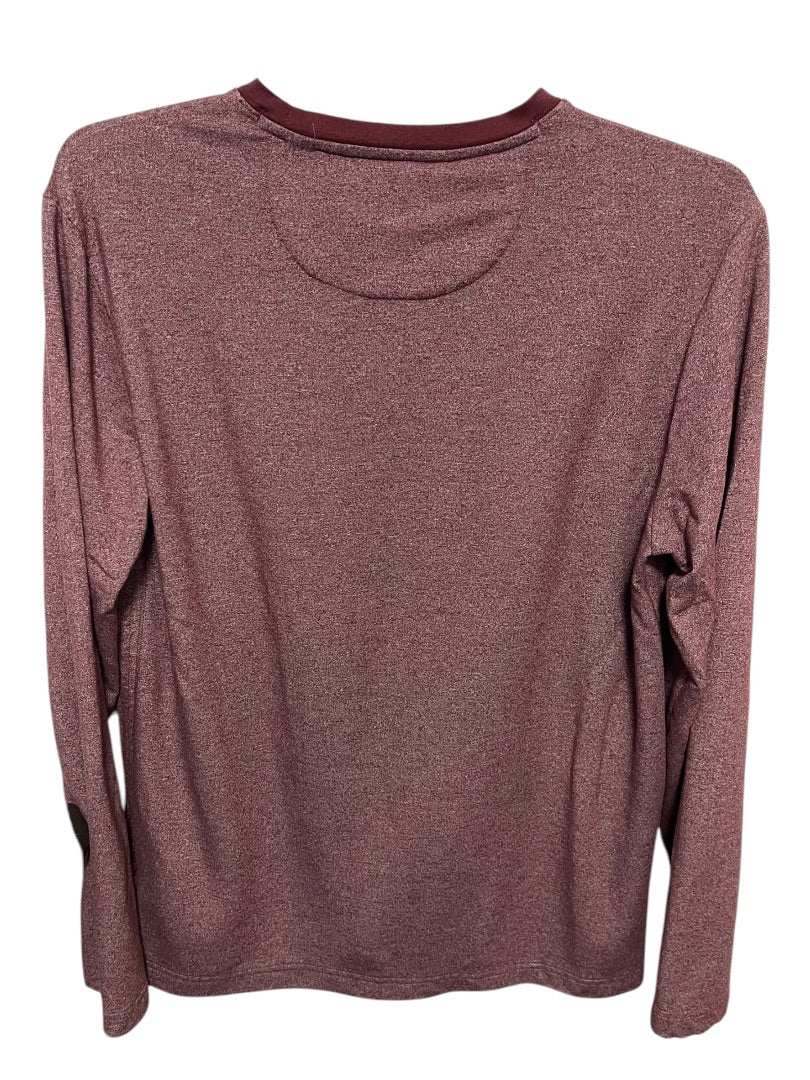 Large Michael Bastian Long Sleeve Pocket Mens Crew Neck Red Heather